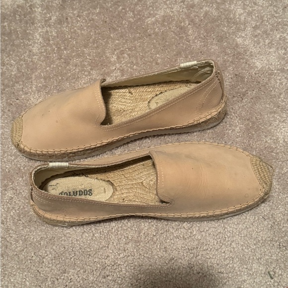 Soludos Espadrille Smoking Slipper - Tan Leather - Picture 3 of 4